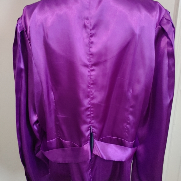 Purple formal blouse - Picture 5 of 6